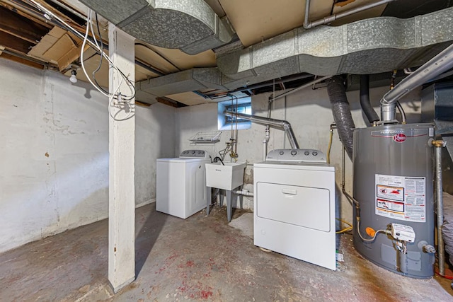 3233 42nd Ave S, Minneapolis, MN 55406 - unfinished below grade area featuring gas water heater and washer and clothes dryer
