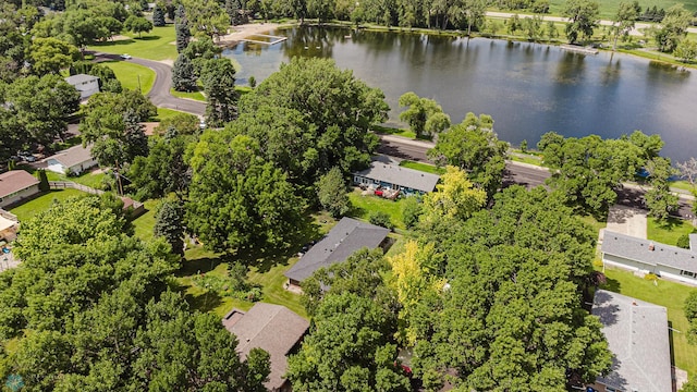 407 6th St NE, Barnesville, MN 56514 - aerial perspective of suburban area featuring a large body of water and a tree filled landscape