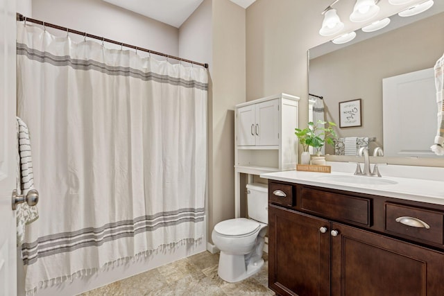 5053 Sunstream Ln, Woodbury, MN 55129 - bathroom with vanity, curtained shower, and tile patterned floors