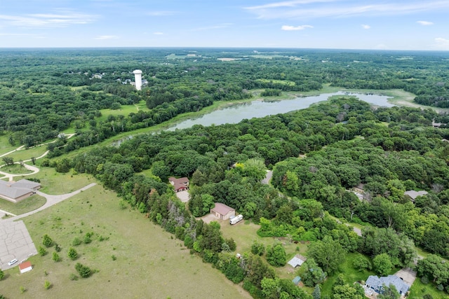 13326 Mallard Dr SE, Becker Twp, MN 55308 - drone / aerial view of a nearby body of water and a heavily wooded area