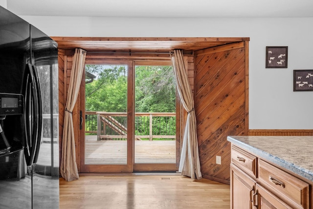 13326 Mallard Dr SE, Becker Twp, MN 55308 - doorway with light wood-style floors