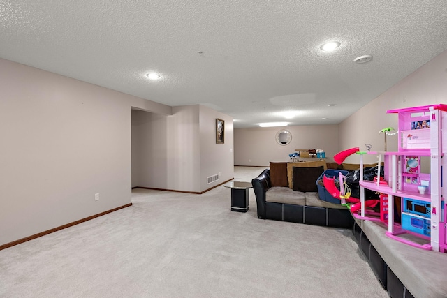 4543 Bloomberg Cir, Inver Grove Heights, MN 55076 - game room with carpet and a textured ceiling