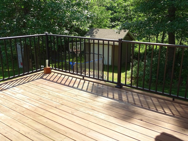 224 Country Ln, Durand, WI 54736 - deck with a storage shed