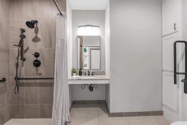 10695 184th Ave NW, Elk River, MN 55330 - bathroom with a tile shower and tile patterned floors