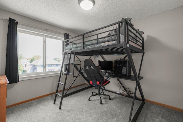 10695 184th Ave NW, Elk River, MN 55330 - carpeted bedroom featuring a textured ceiling, multiple windows, and an office area