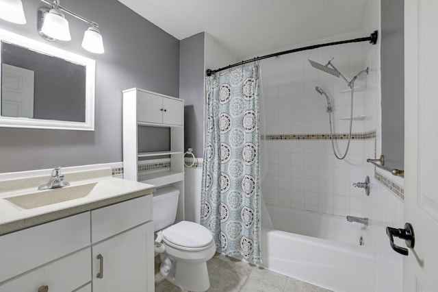 5643 Green Circle Dr Unit 107, Minnetonka, MN 55343 - full bath with vanity, shower / bathtub combination with curtain, and tile patterned flooring