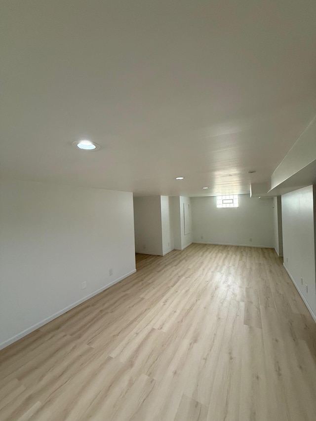 2639 Arthur St NE, Minneapolis, MN 55418 - basement featuring light wood finished floors and recessed lighting