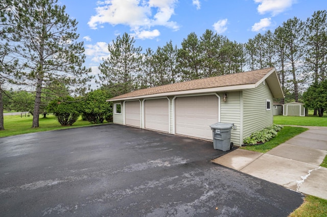 3661 Riley Rd, Rice Lake Twp, MN 55803 - detached garage with a storage shed