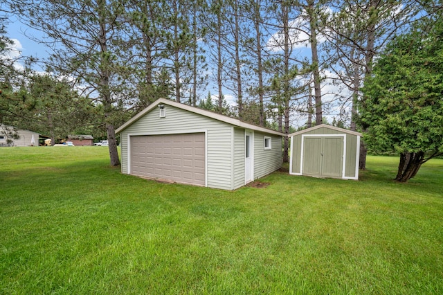 3661 Riley Rd, Rice Lake Twp, MN 55803 - detached garage with a storage shed