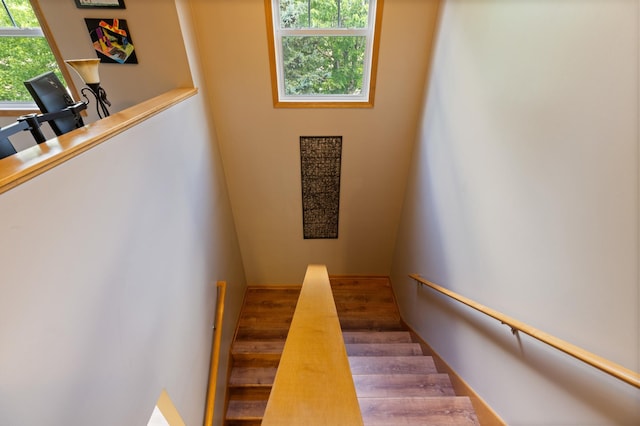 9605 Scott Cir N, Brooklyn Park, MN 55443 - stairs with wood finished floors