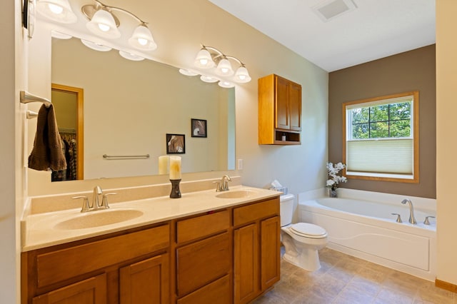9605 Scott Cir N, Brooklyn Park, MN 55443 - bathroom with double vanity and a bath