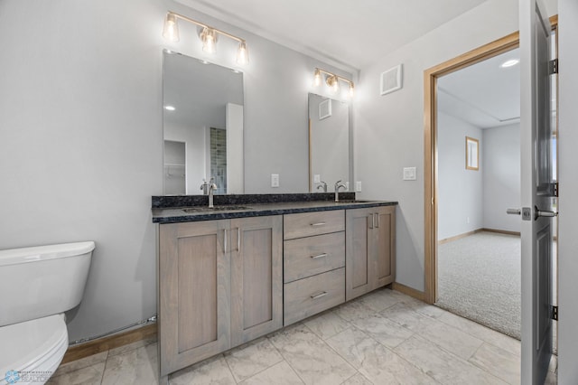 1057 61st Ave W, West Fargo, ND 58078 - full bath featuring double vanity and marble finish floors