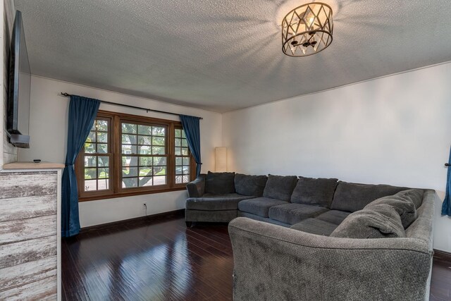 433 S Ave, North Mankato, MN 56003 - living area with a textured ceiling and hardwood / wood-style floors