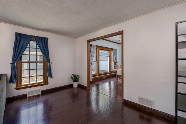 433 S Ave, North Mankato, MN 56003 - spare room with a textured ceiling, wood finished floors, and healthy amount of natural light