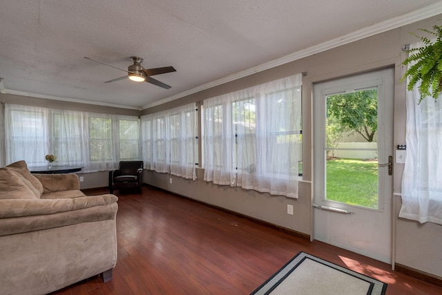 433 S Ave, North Mankato, MN 56003 - sunroom / solarium featuring ornamental molding and wood finished floors