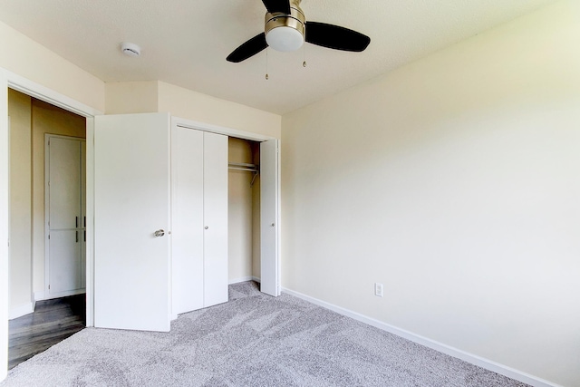 775 Leon St, Jordan, MN 55352 - unfurnished bedroom with a closet, carpet flooring, and ceiling fan