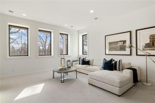 13975 27th St N, West Lakeland Twp, MN 55082 - living area with carpet floors and recessed lighting