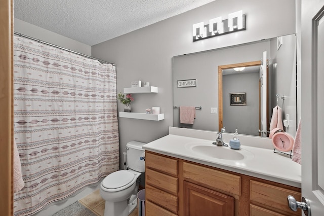 13433 Brick Path, Rosemount, MN 55068 - full bathroom featuring vanity, a textured ceiling, and a shower with shower curtain