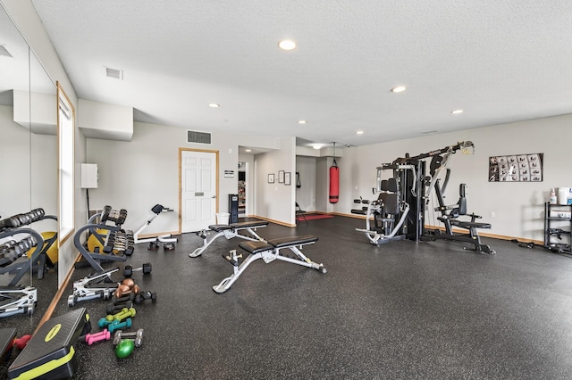 13433 Brick Path, Rosemount, MN 55068 - exercise room with recessed lighting and a textured ceiling