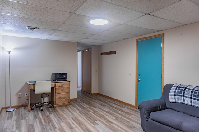 7639 Nicholas Way, Chanhassen, MN 55317 - office featuring light wood-style flooring and a paneled ceiling