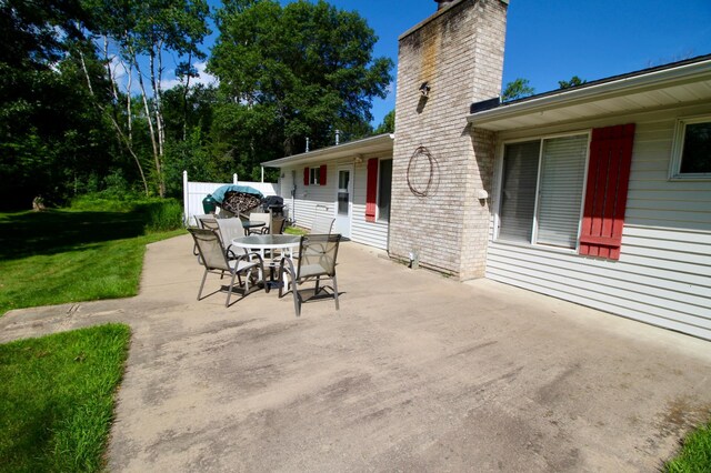 11715 Sorenson Lake Rd, Merrifield, MN 56465 - view of patio / terrace featuring outdoor dining area