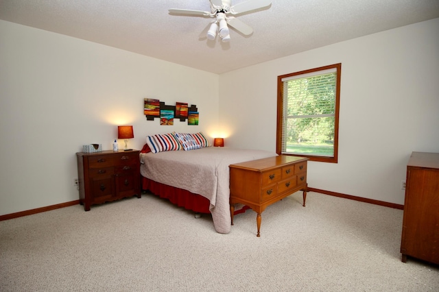 11715 Sorenson Lake Rd, Merrifield, MN 56465 - bedroom featuring light carpet and a ceiling fan