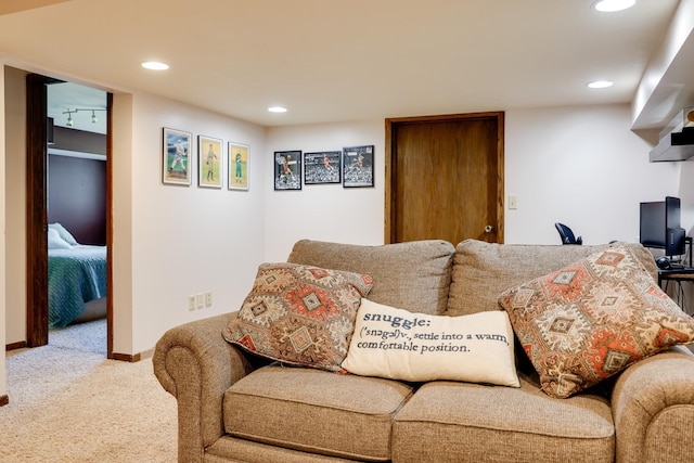7771 Odean Ave NE, Otsego, MN 55330 - living area featuring carpet floors and recessed lighting