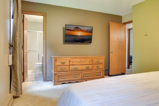 7771 Odean Ave NE, Otsego, MN 55330 - bedroom featuring light colored carpet, ensuite bathroom, and a baseboard heating unit