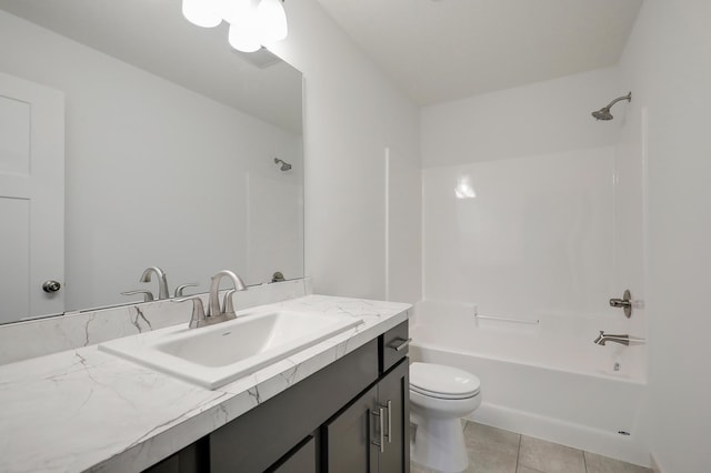 37554 Greenwich Ct, North Branch, MN 55056 - full bath featuring vanity, shower / bathtub combination, and tile patterned flooring