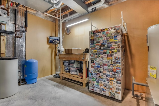 860 Prairie Meadows Dr, Hudson, WI 54016 - basement featuring a water pressure tank, a water softener system, and electric water heater
