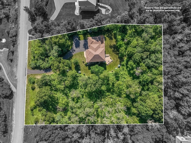 860 Prairie Meadows Dr, Hudson, WI 54016 - aerial view of property and surrounding area featuring property boundaries highlighted