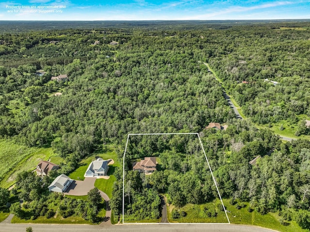 860 Prairie Meadows Dr, Hudson, WI 54016 - view of property location featuring a forest and property parcel outlined