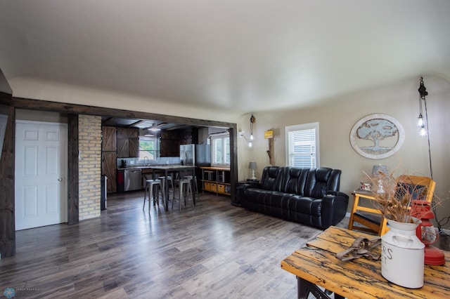 1514 1st Ave S, Fargo, ND 58103 - living room with dark wood finished floors