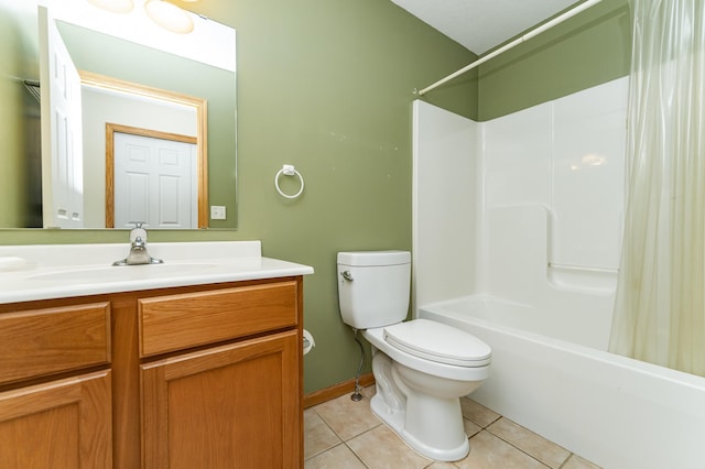 4540 Prairie View Pl NW, Rochester, MN 55901 - full bath featuring tile patterned floors, vanity, and shower / bath combo with shower curtain