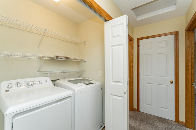 4540 Prairie View Pl NW, Rochester, MN 55901 - laundry room with washing machine and clothes dryer and carpet flooring