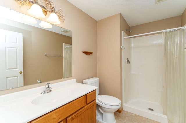 4540 Prairie View Pl NW, Rochester, MN 55901 - bathroom featuring vanity, tile patterned flooring, and curtained shower