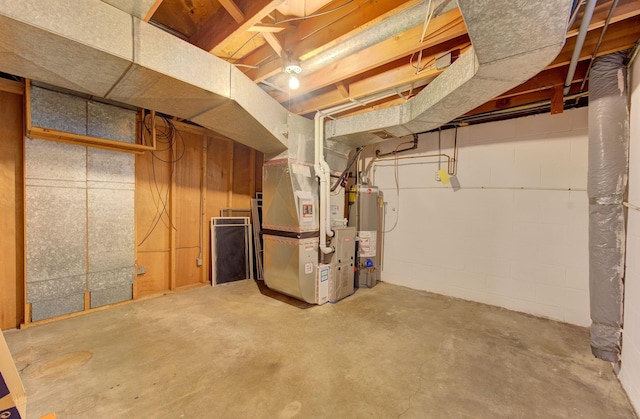 1636 9th Ave NE, Rochester, MN 55906 - unfinished basement featuring water heater and heating unit