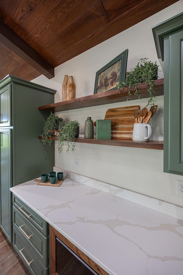 2018 County 5 NW, Hackensack, MN 56452 - bar area featuring wood ceiling and wood finished floors
