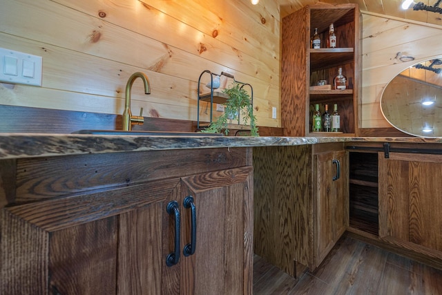 2018 County 5 NW, Hackensack, MN 56452 - community bar area with dark wood-style floors and wood walls