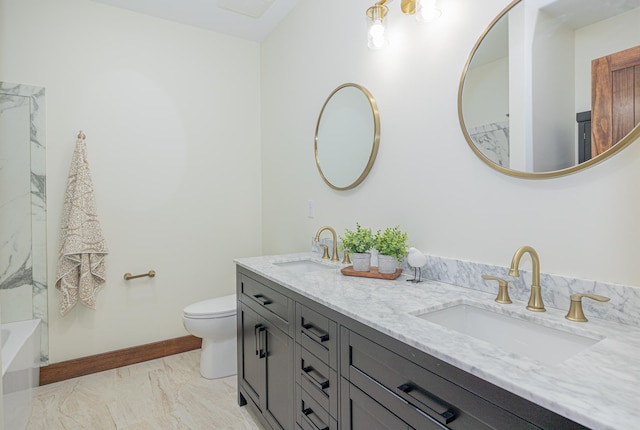 2018 County 5 NW, Hackensack, MN 56452 - bathroom with marble finish floors and double vanity