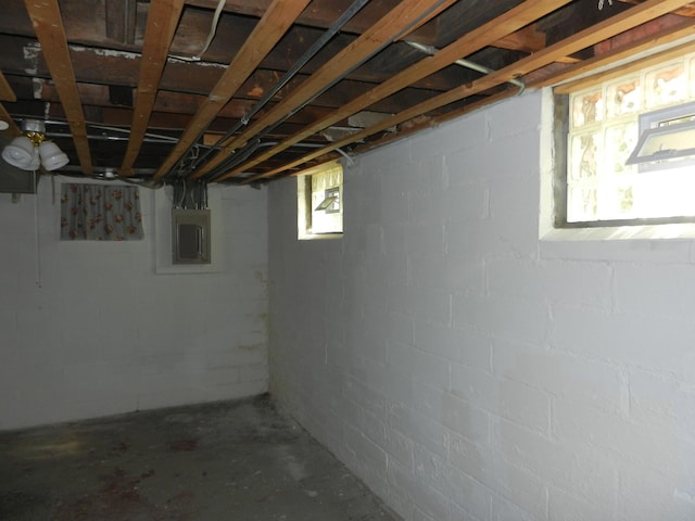 1464 Sheldon St, Saint Paul, MN 55108 - basement featuring electric panel and concrete block wall