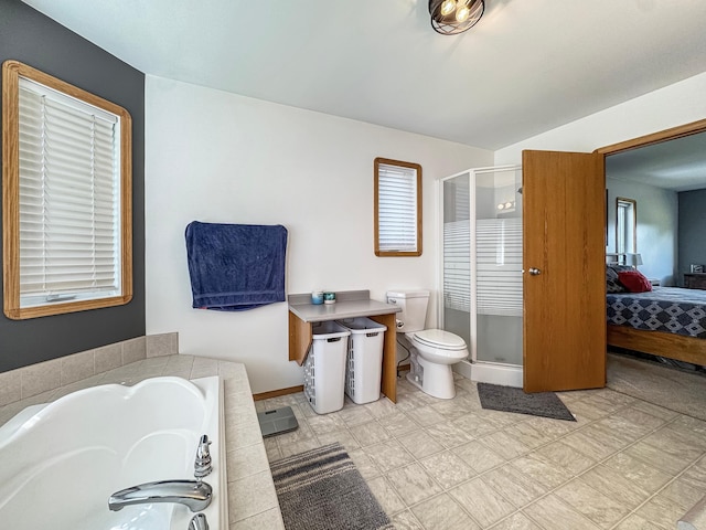 48285 229th Ave, Clearbrook, MN 56634 - ensuite bathroom featuring a stall shower and a bath
