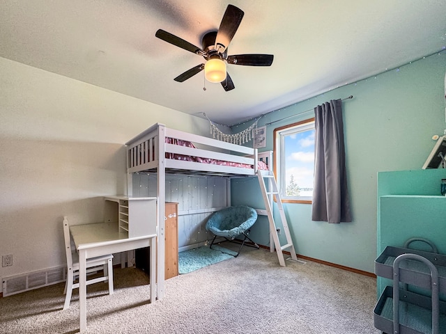 48285 229th Ave, Clearbrook, MN 56634 - carpeted bedroom featuring baseboards and a ceiling fan
