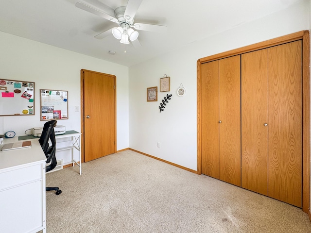 48285 229th Ave, Clearbrook, MN 56634 - unfurnished office with light carpet and a ceiling fan