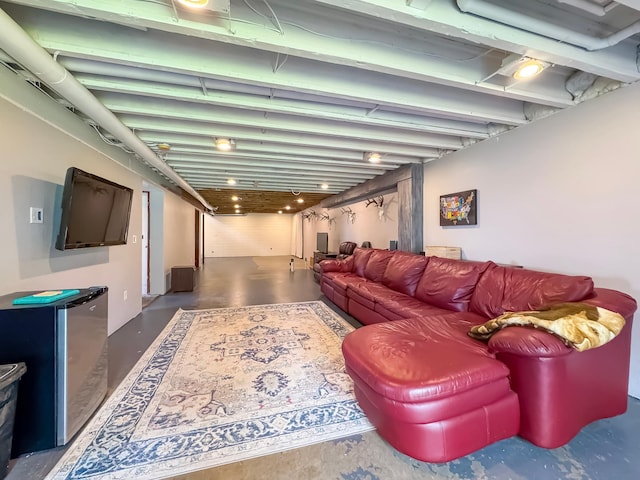 48285 229th Ave, Clearbrook, MN 56634 - living room featuring finished concrete floors