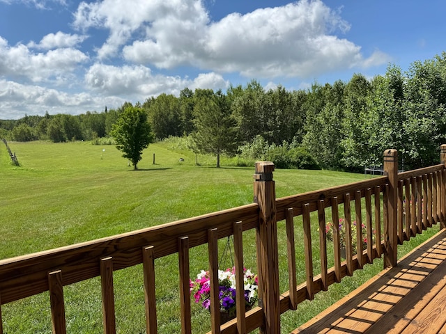 48285 229th Ave, Clearbrook, MN 56634 - wooden deck with a yard