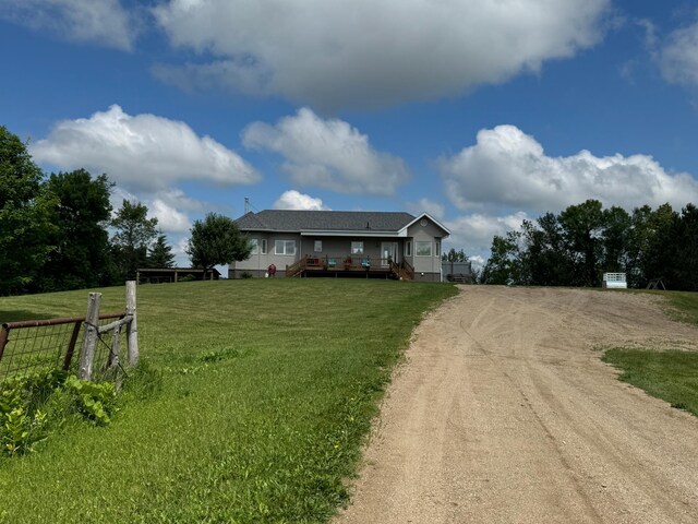 48285 229th Ave, Clearbrook, MN 56634 - view of front of property with driveway and a deck