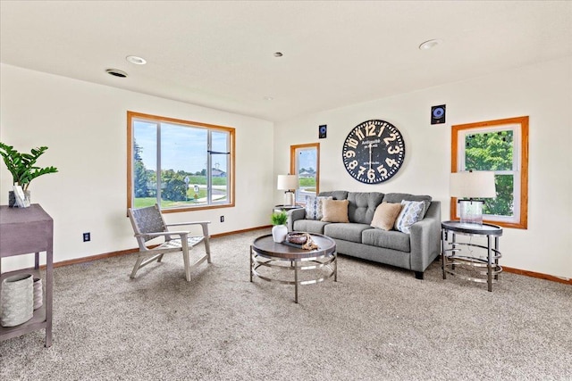 3455 Kahler Dr NE, Saint Michael, MN 55376 - carpeted living room featuring baseboards and recessed lighting