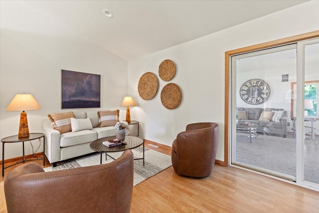 3455 Kahler Dr NE, Saint Michael, MN 55376 - living area featuring light wood finished floors and vaulted ceiling