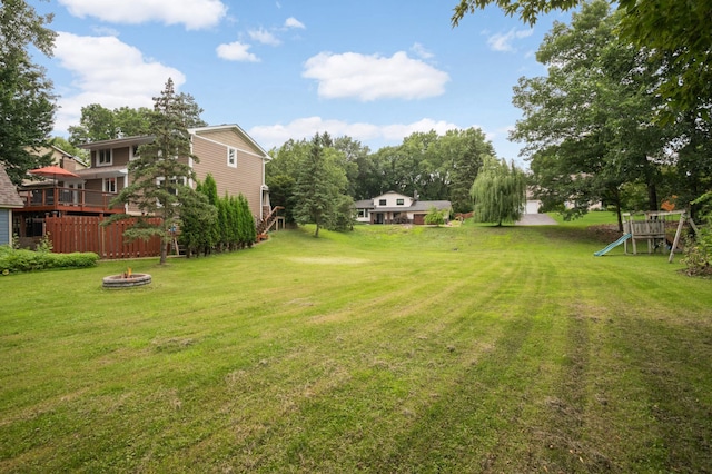 11735 52nd Ave N, Plymouth, MN 55442 - view of yard with a playground and a fire pit